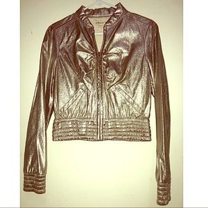 Metallic zip up jacket, NEVER WORN